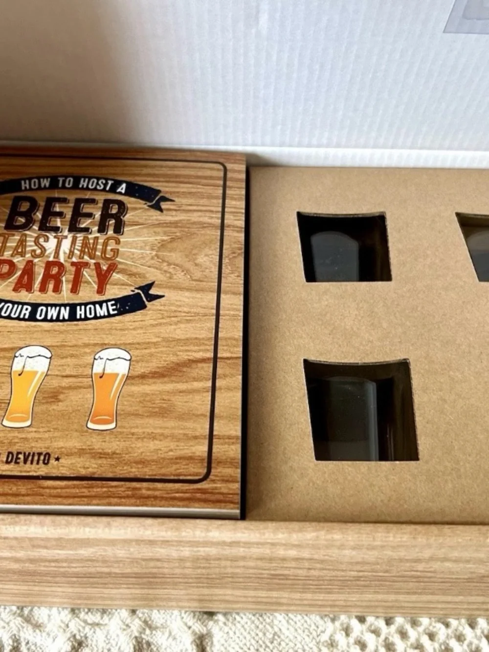 Beer Tasting Party Kit - Carlo Devito - Craft Beer Host Set - Rustic Bar Gift